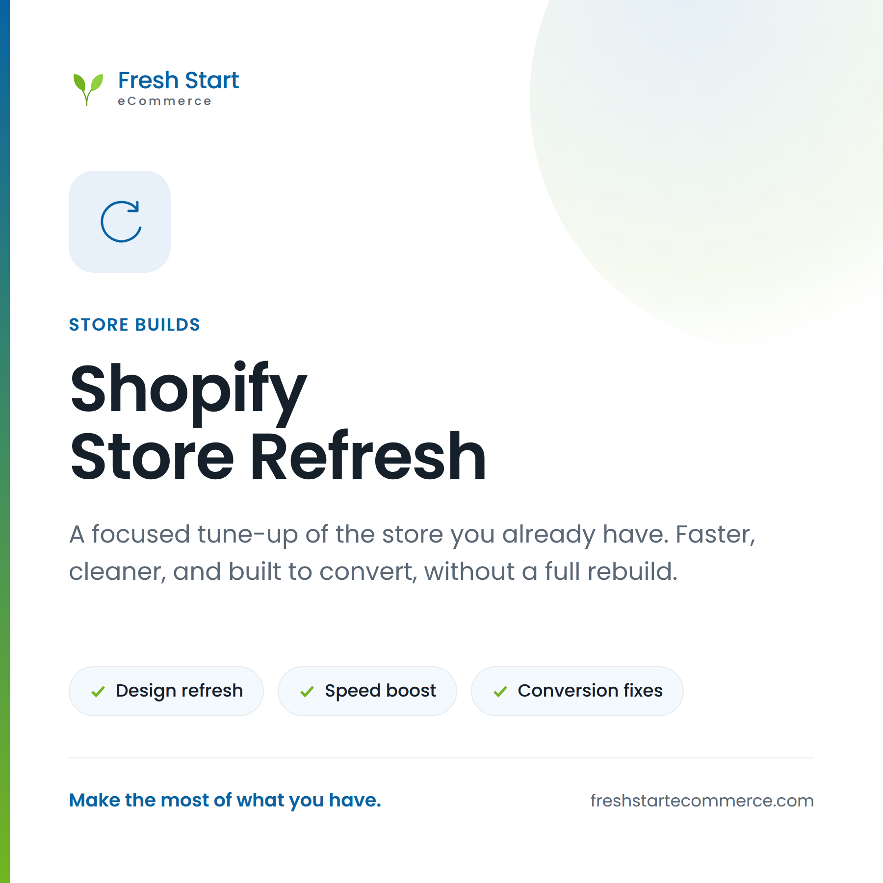 Shopify Store Refresh